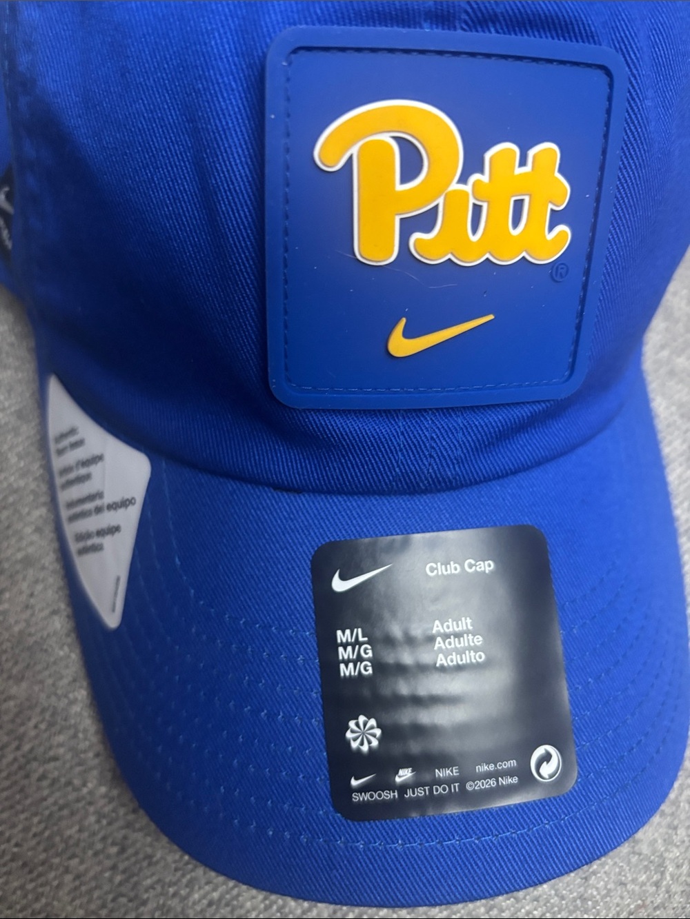 Nike Blue and Yellow Pitt Club Cap